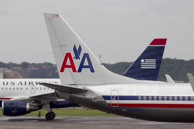 อเมริกัน แอร์ไลน์ส (American Airlines - AA) - ยูเอส แอร์เวย์ส (US Airways) จ่อบร